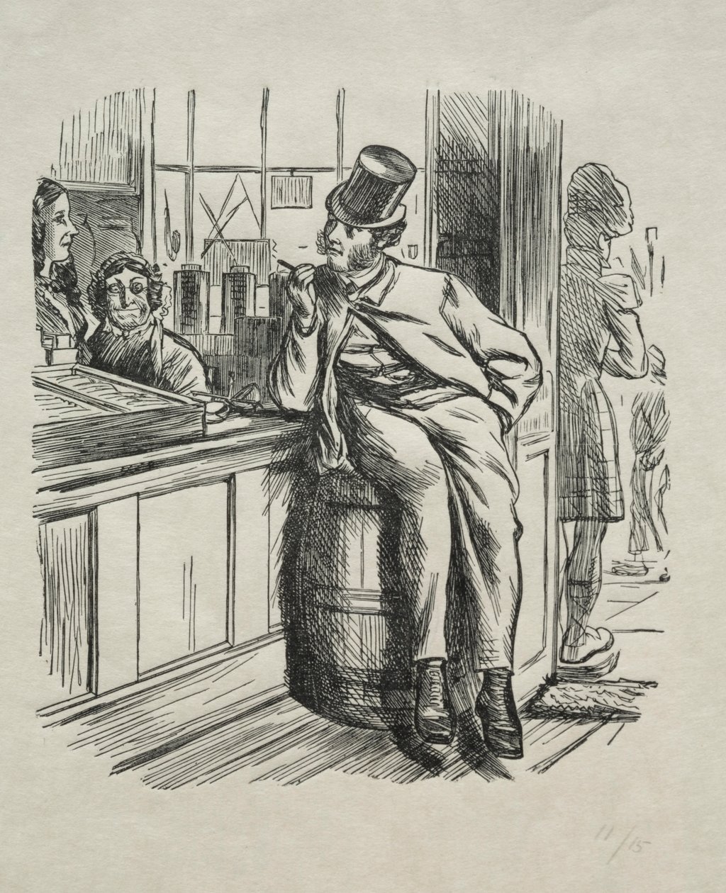 Mitä tapahtui rikkaan sedän tappamisesta eräänä jouluna, 1865. tekijältä Charles Samuel Keene