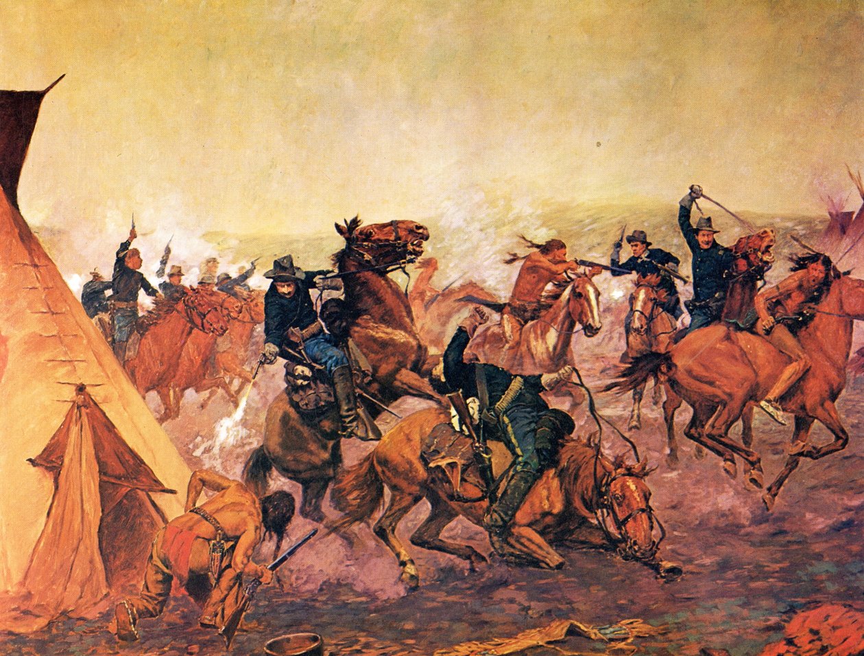 Hyökkäys Dawnissa tekijältä Charles Schreyvogel