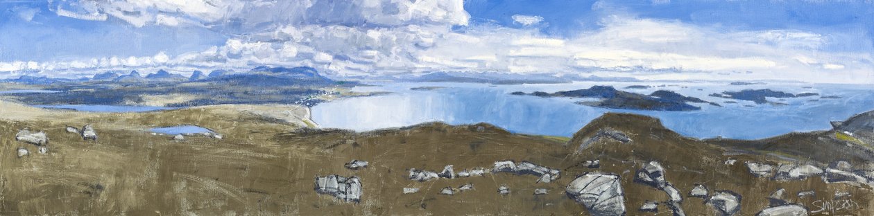 Achiltibuie Panorama, 2011 (öljy kankaalle) tekijältä Charles Simpson