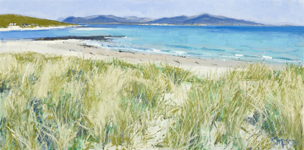 Rantaruohot, Berneray, 2011 (öljy kankaalle) tekijältä Charles Simpson