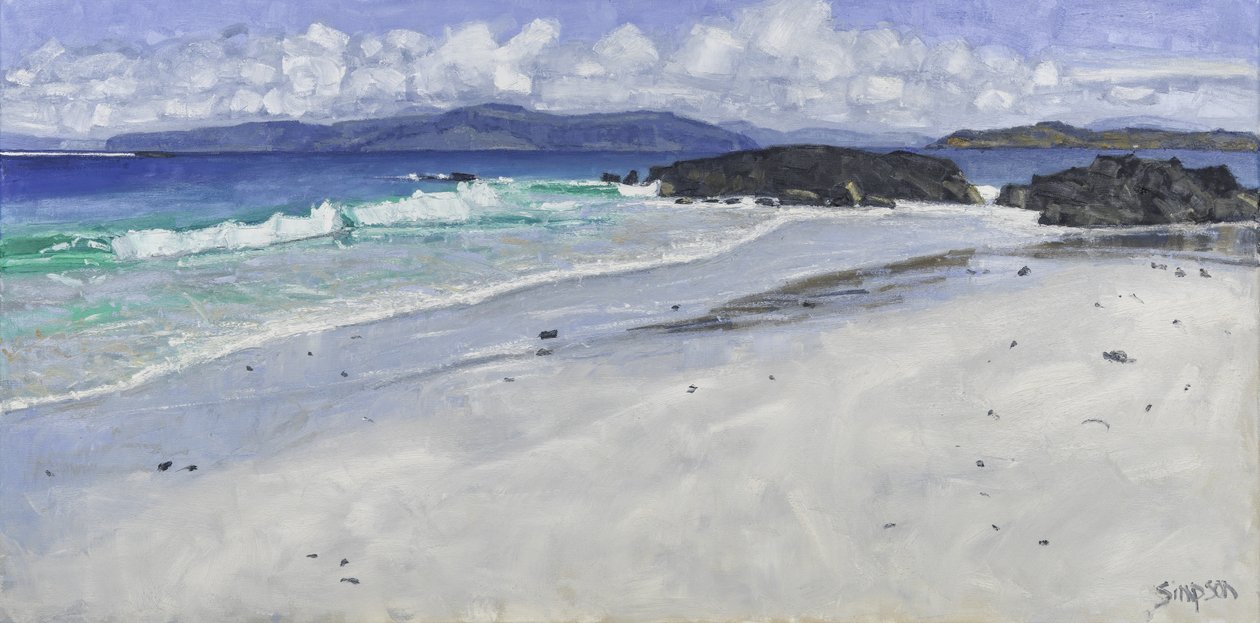 Beach Rocks, Iona, 2016 (öljy kankaalle) tekijältä Charles Simpson