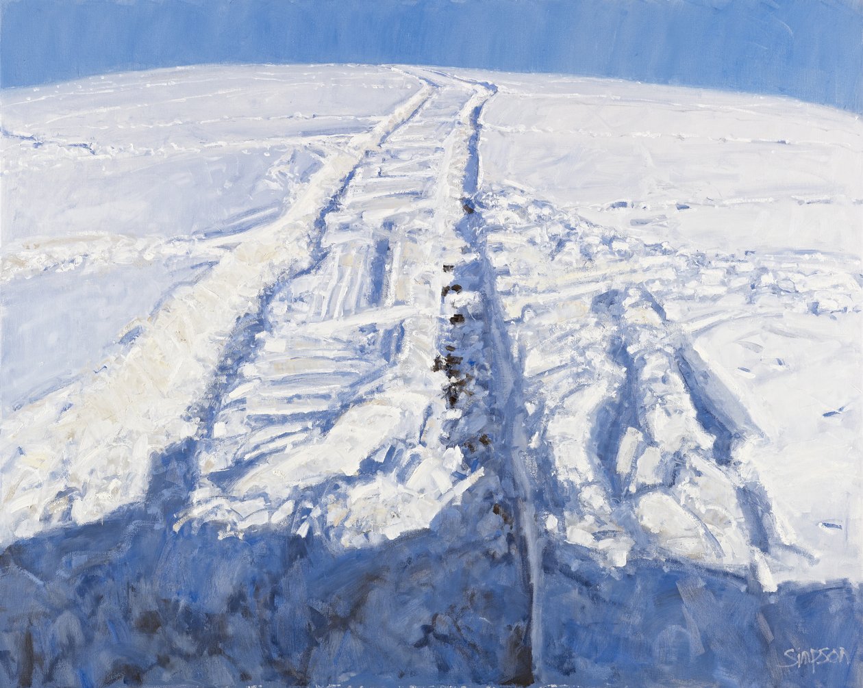 Syvä lumi, 2010 (öljy kankaalle) tekijältä Charles Simpson