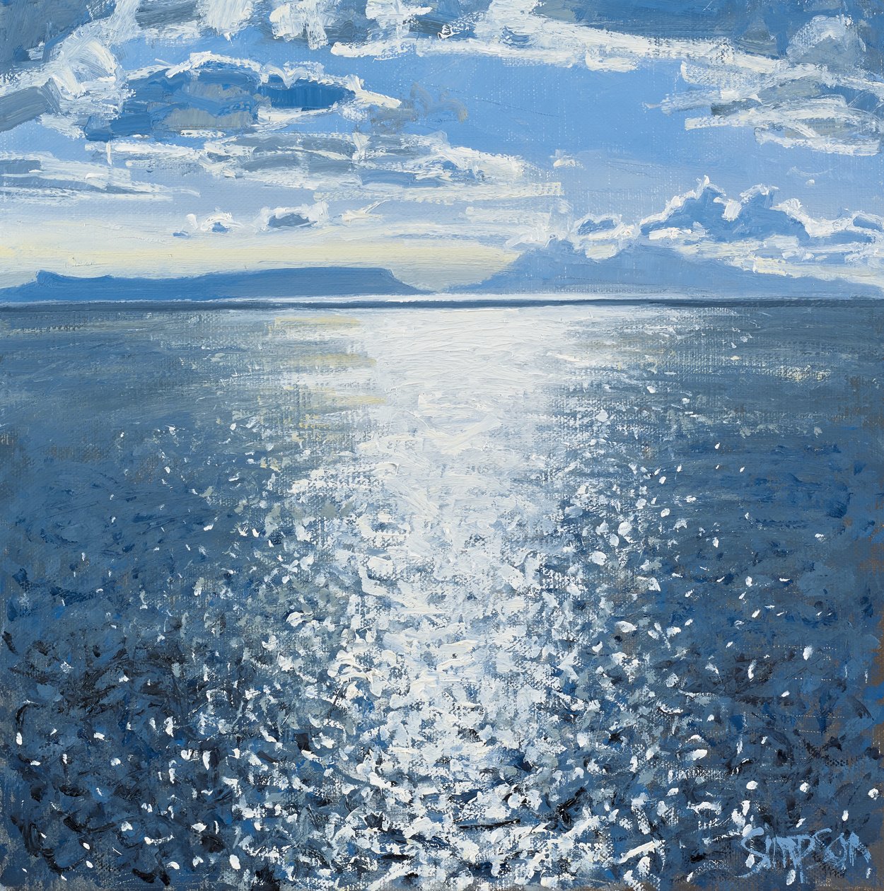 Eigg  Rum Evening, 2014 (öljy kankaalle) tekijältä Charles Simpson