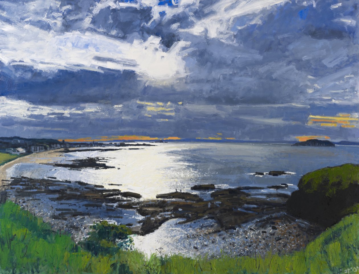Ilta, North Berwick, 2012 (öljy kankaalle) tekijältä Charles Simpson