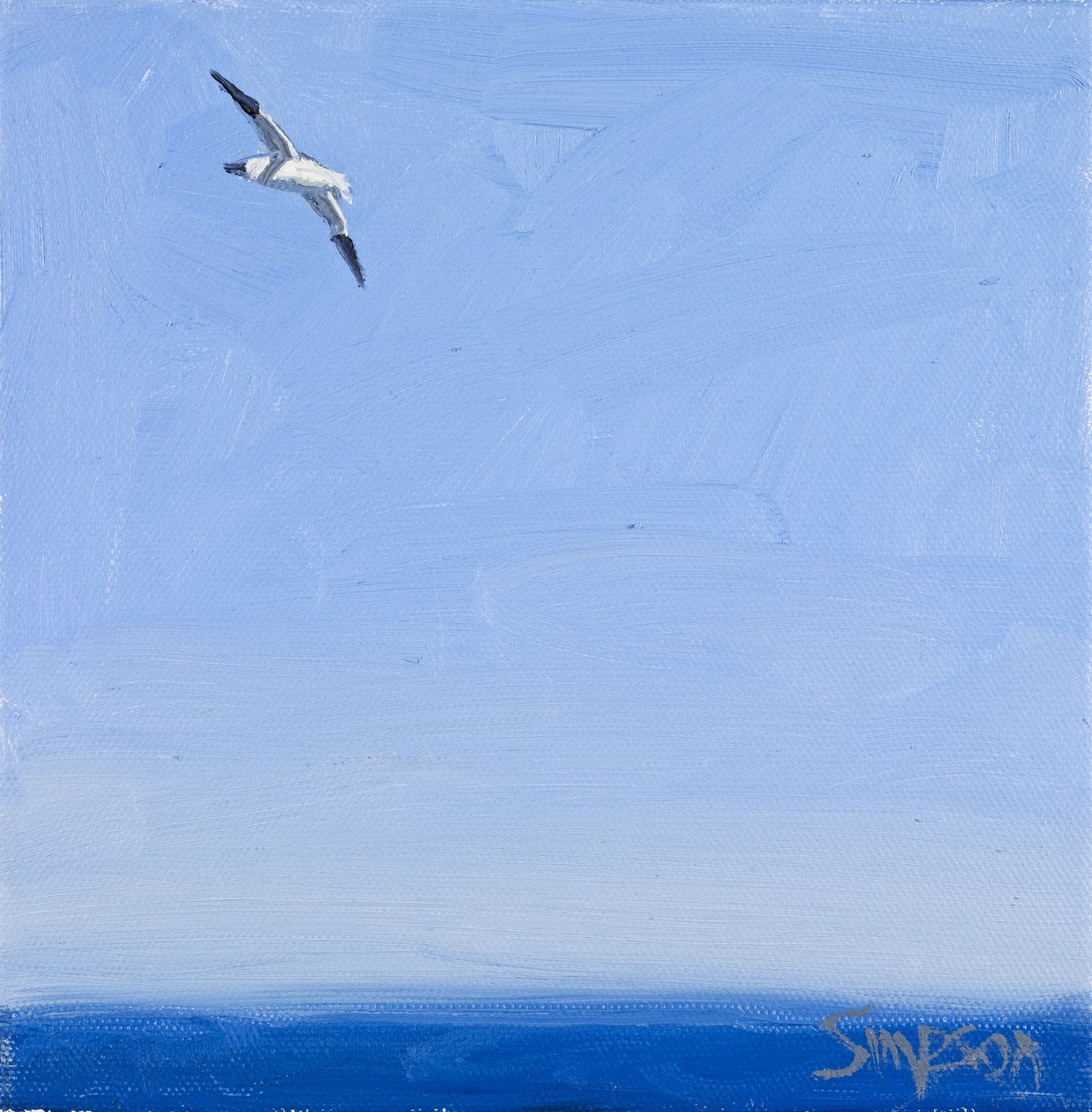 Gannet, 2010 (öljy kankaalle) tekijältä Charles Simpson