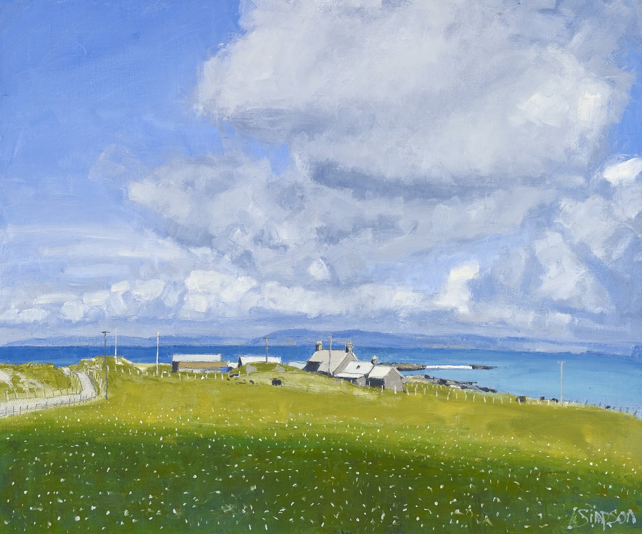 Iona Farm, 2013 (öljy kankaalle) tekijältä Charles Simpson