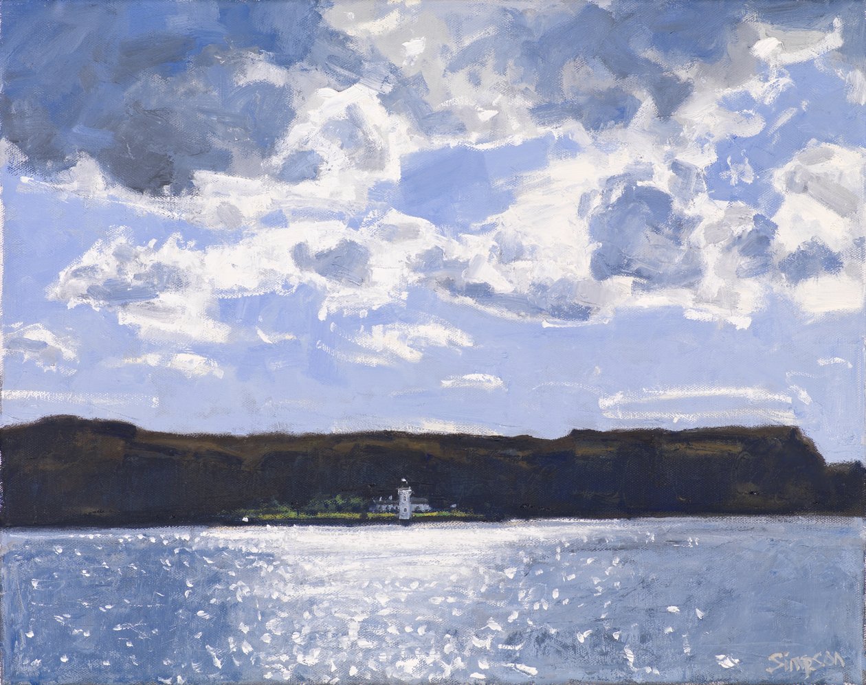 Majakka, 2017 (öljy kankaalle) tekijältä Charles Simpson