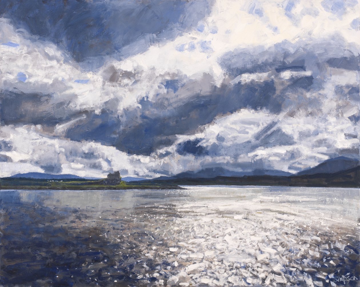 Ohikulkeva Duart, 2017 (öljy kankaalle) tekijältä Charles Simpson