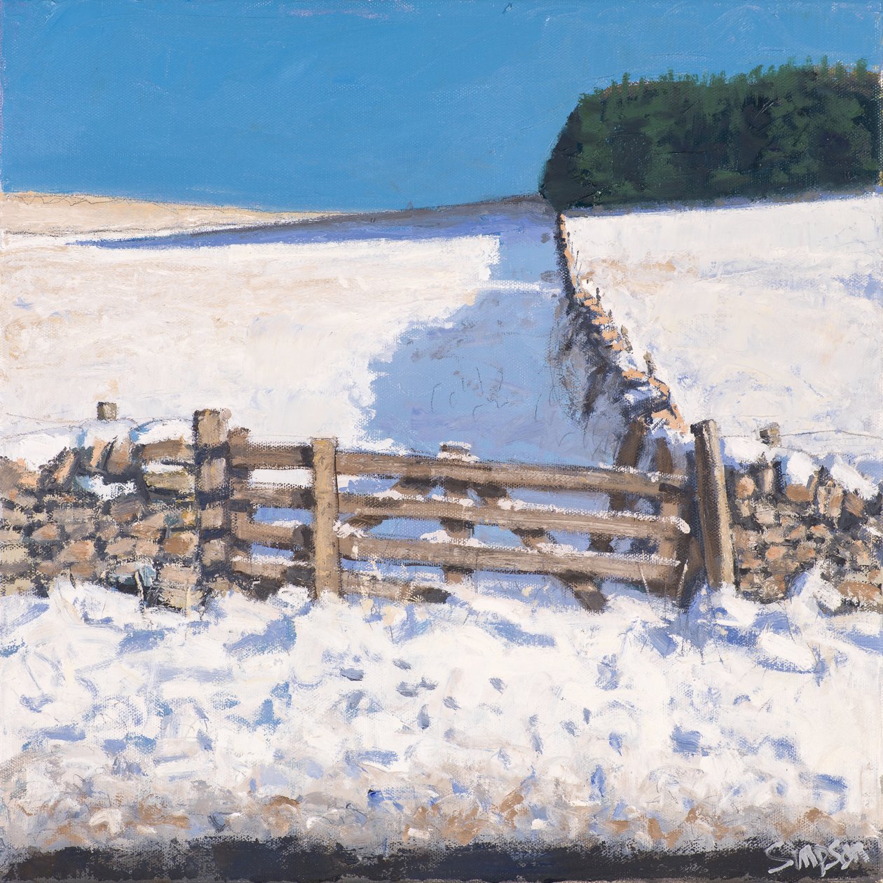 Tienvarsiportti, 2017 (öljy kankaalle) tekijältä Charles Simpson