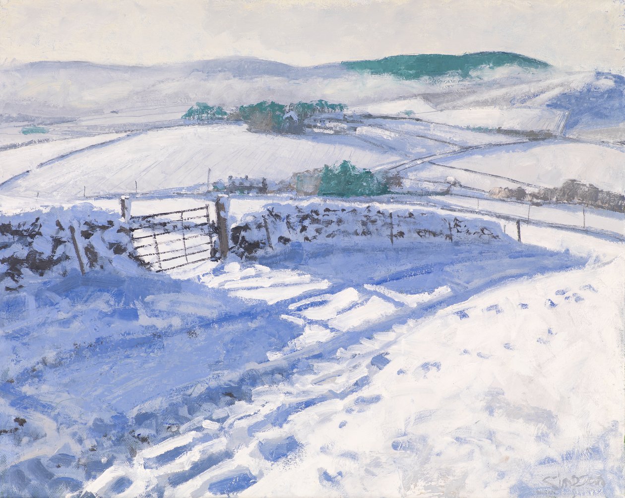 Lunta: Snow: Mist on the Hills, 2016 (öljy kankaalle) tekijältä Charles Simpson