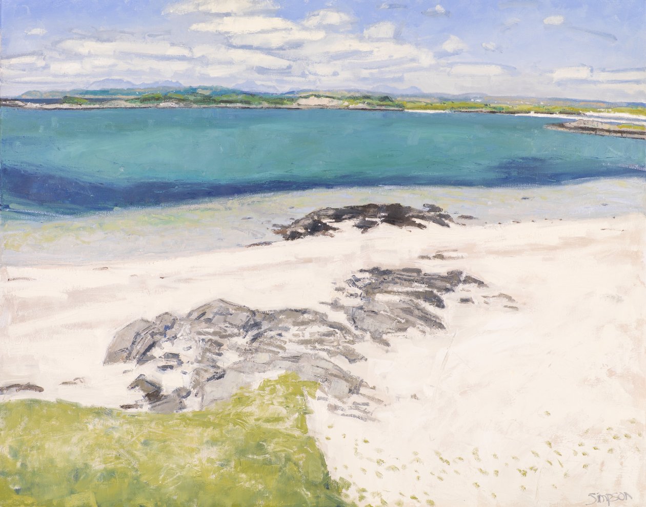 Traigh Morning, 2016 (öljy kankaalle) tekijältä Charles Simpson