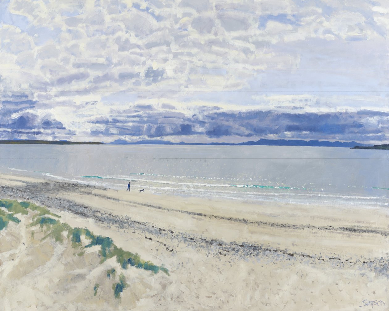Walker  koira, 2012 (öljy kankaalle) tekijältä Charles Simpson