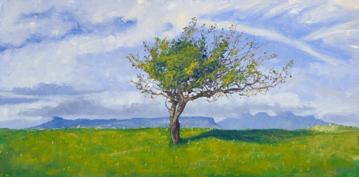Länsirannikon puu, 2015 (öljy kankaalle) tekijältä Charles Simpson