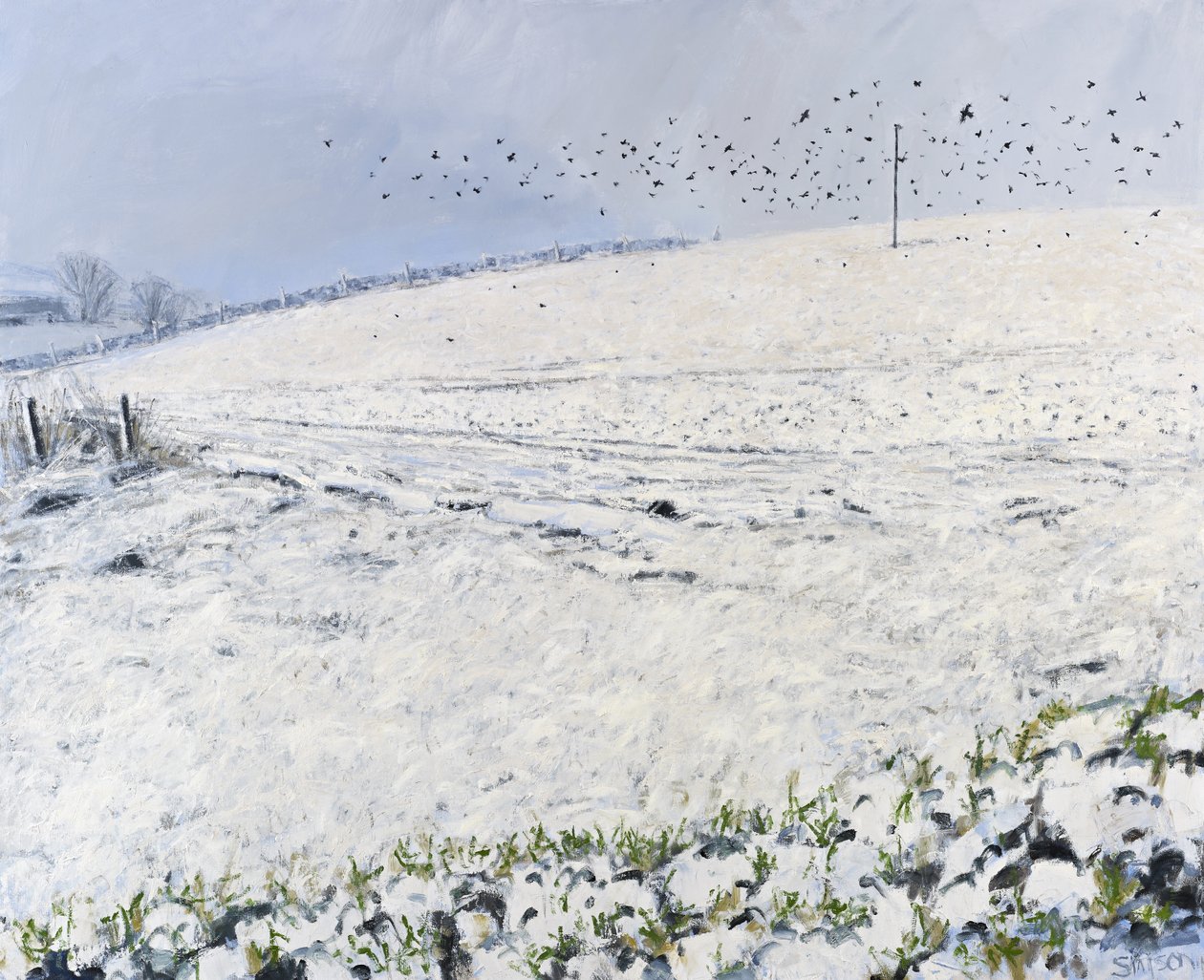 Talvivarikset, 2012 (öljy kankaalle) tekijältä Charles Simpson