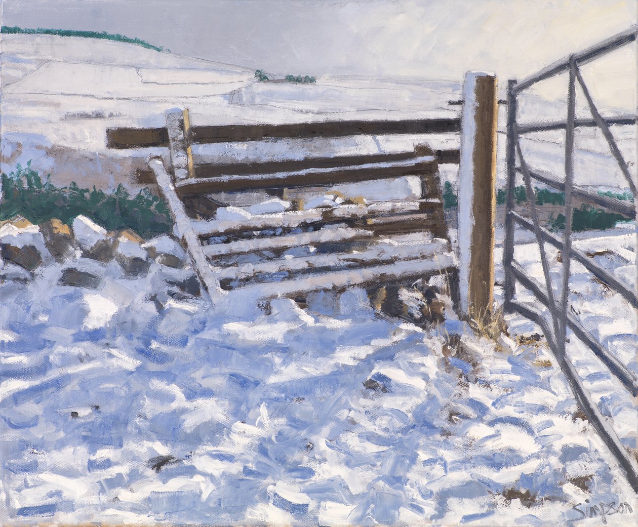 Talviportti, 2017 (öljy kankaalle) tekijältä Charles Simpson