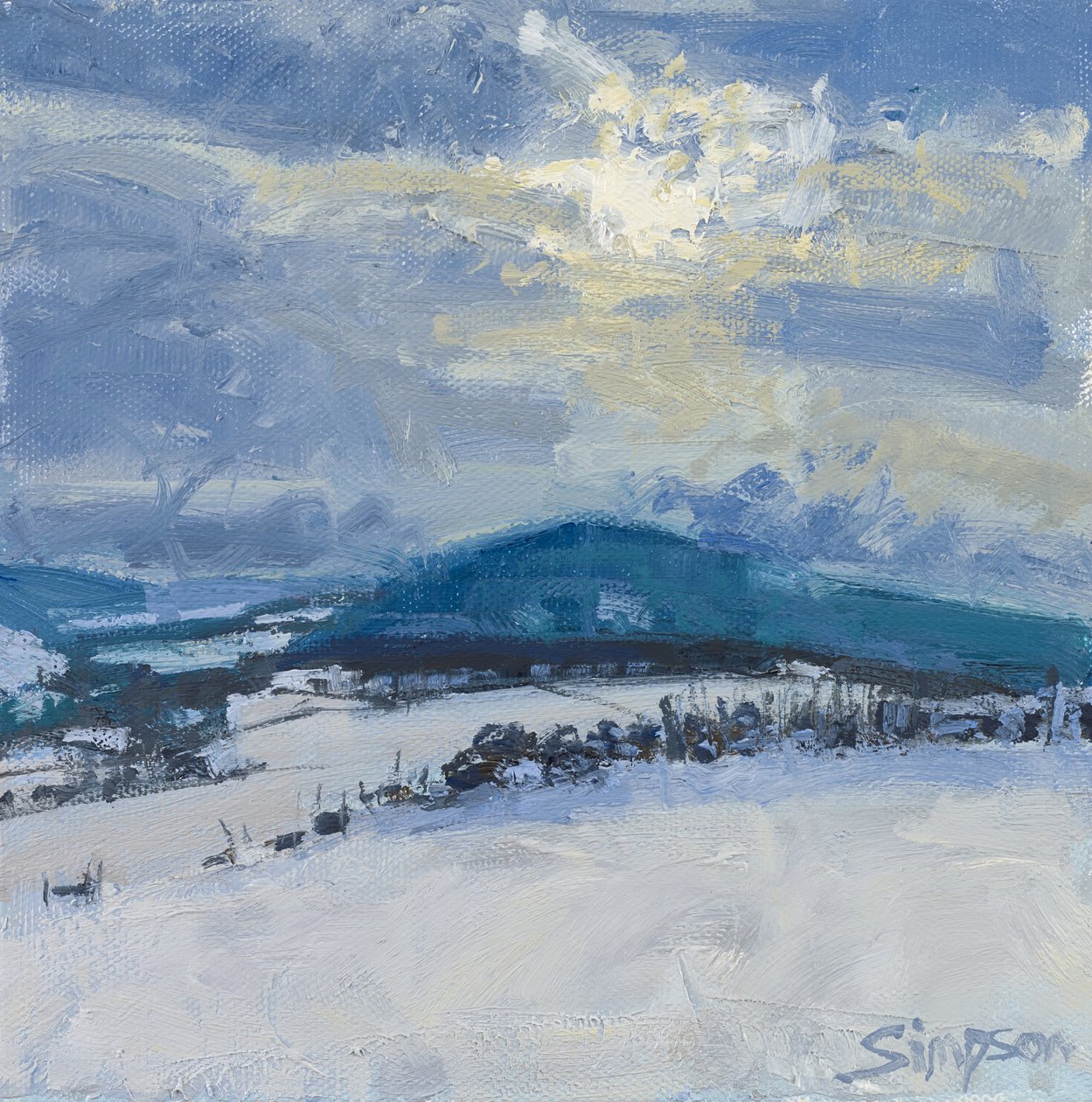 Winter Hill, 2015 (öljy kankaalle) tekijältä Charles Simpson