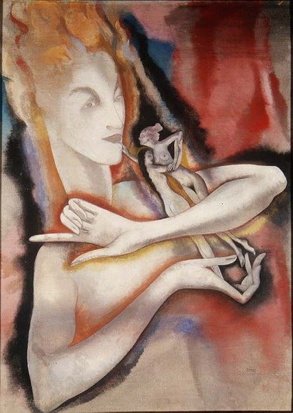 Henkinen suoja, n. 1926-28 (tempera kankaalle) tekijältä Charles Sims