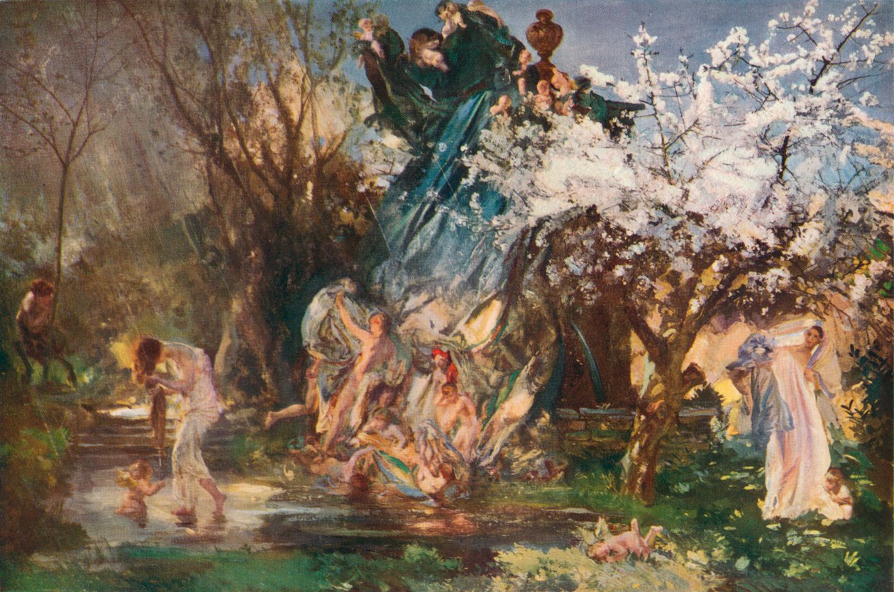 Suihku, 1900-luku tekijältä Charles Sims