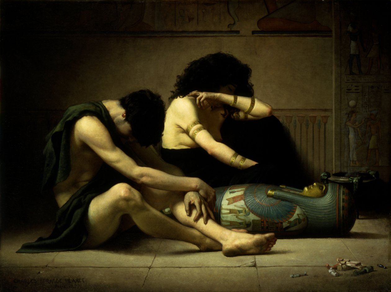 Valitukset Egyptin esikoisen kuolemasta, 1877. tekijältä Charles Sprague Pearce