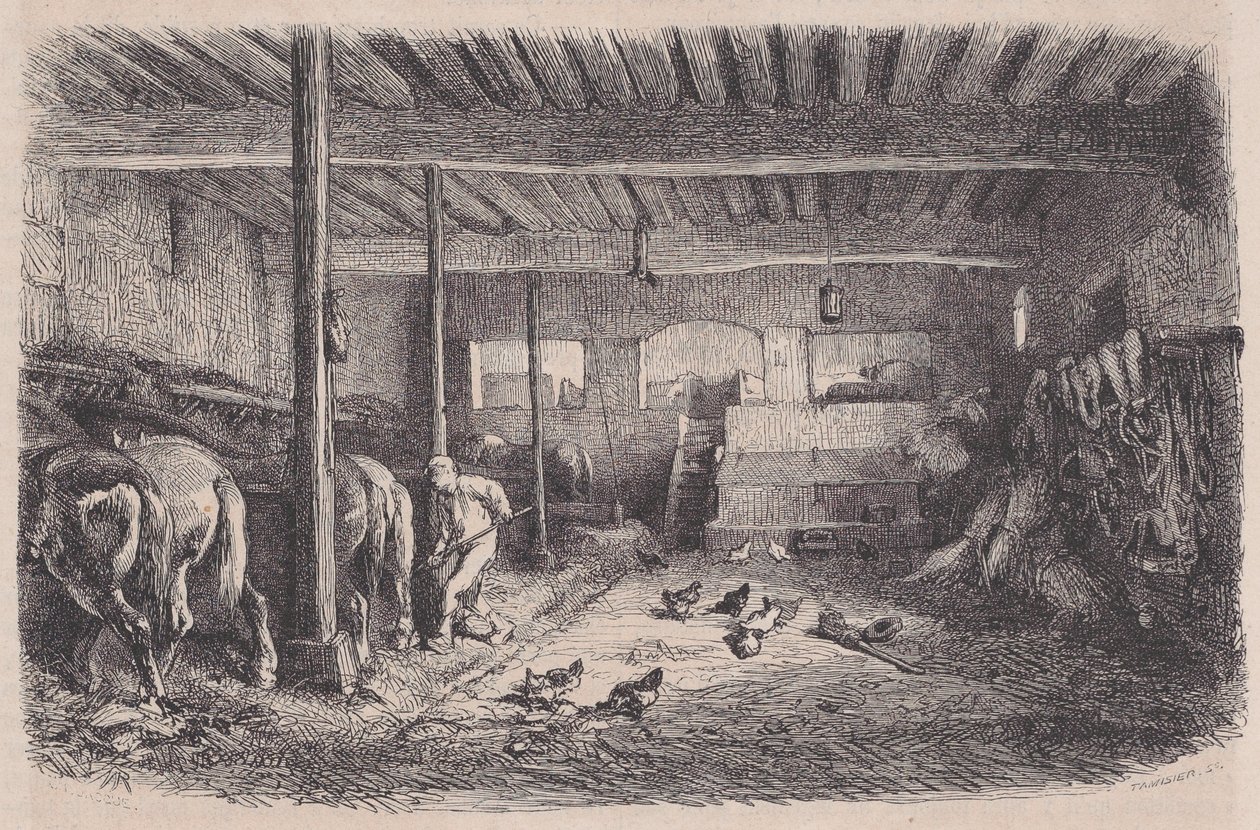 Talli, Magasin Pittoresquesta, n. 1852. tekijältä Charles Tamisier