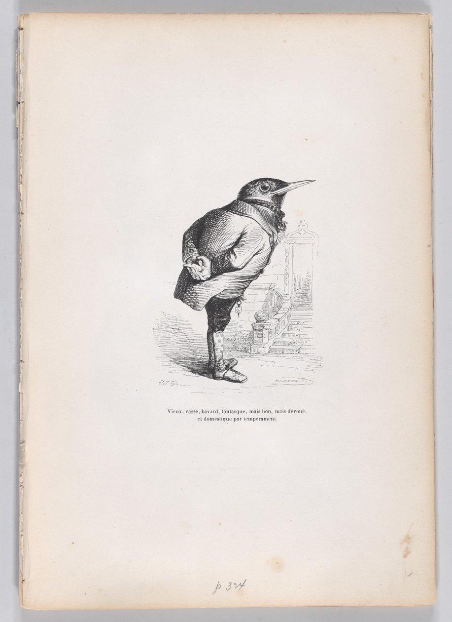 Vanha, rikki, ahne, hassu, mutta hyvä, mutta kuitenkin omistautunut ja luonteeltaan kotimainen..., n. 1837-47. tekijältä Charles Tamisier