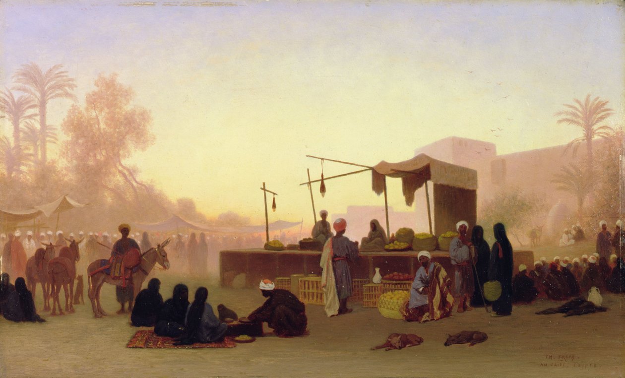 Kairo, Egypti (öljy paneelille) tekijältä Charles Theodore  Frere