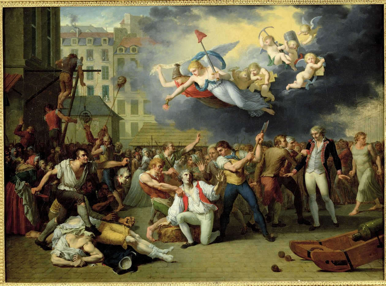 Markiisi de Pellepontin verilöyly 14. heinäkuuta 1789 tekijältä Charles Thevenin