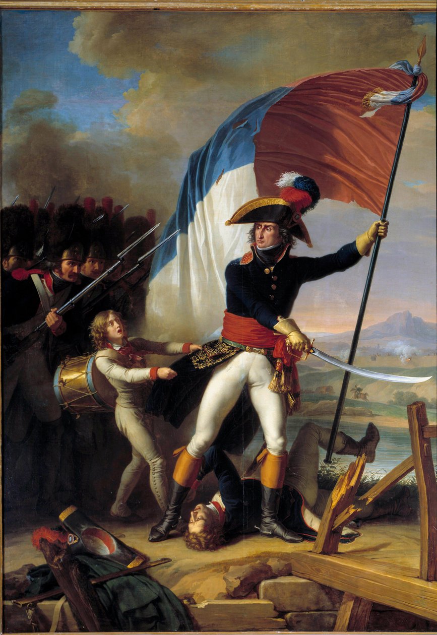 Kenraali Pierre Augereau (1757-1816) johti hyökkäystä Pont d