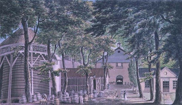 Herra Beaufoy, Etikkatislaamo, entinen Cupor Gardens tekijältä Charles Tomkins