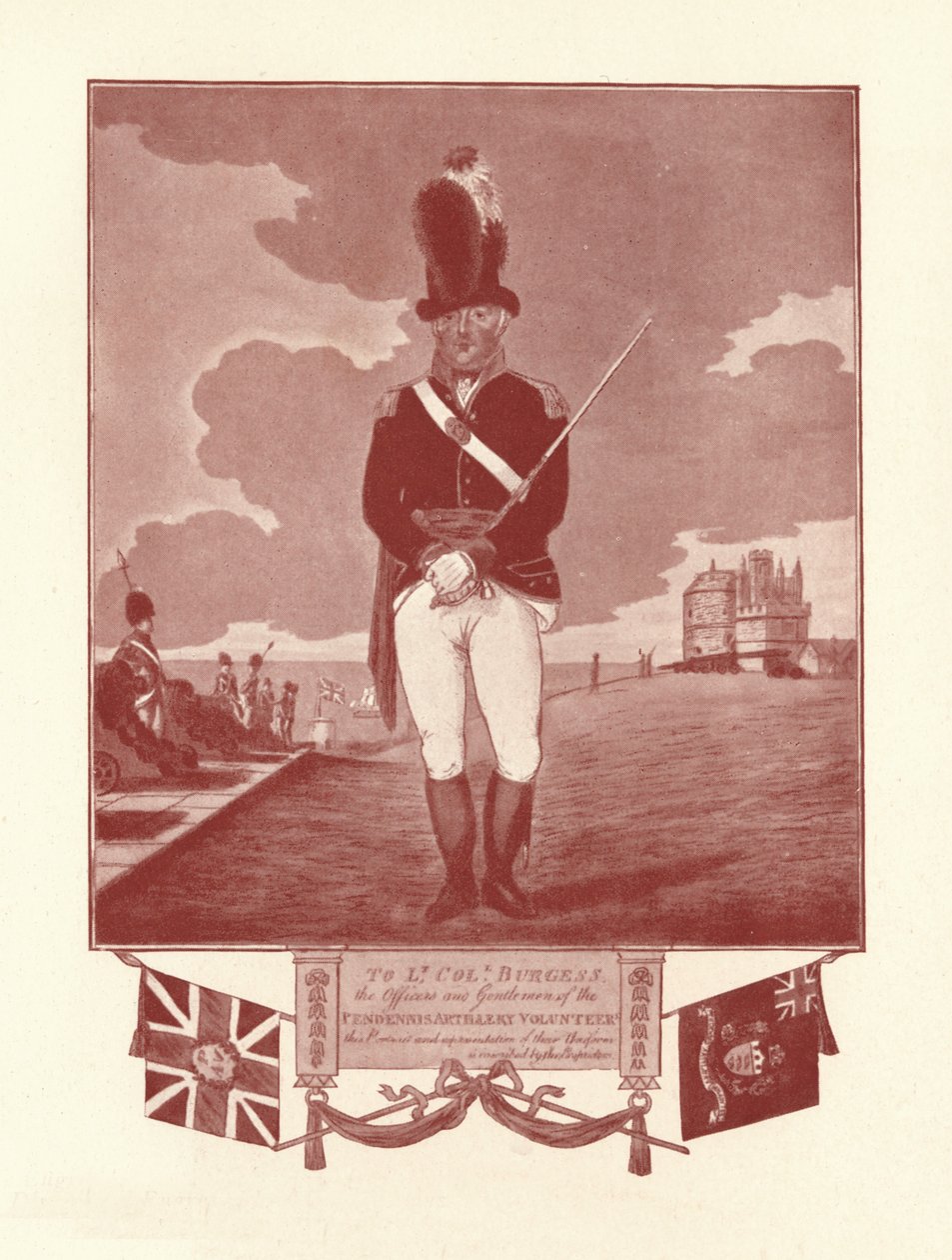 Omistajan kaiverrettu univormu muotokuva, 1780-1820, 1909 tekijältä Charles Tomkins