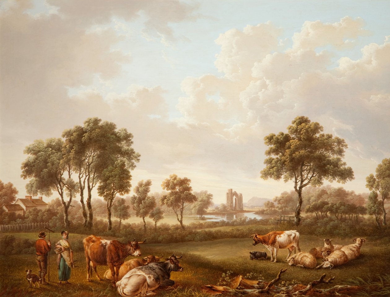 Maisema hahmoineen, 1812 tekijältä Charles Towne