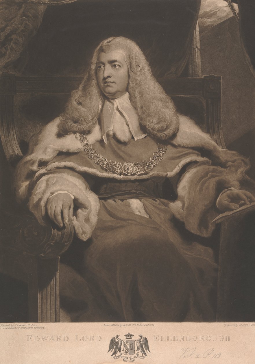 Edward Law, ensimmäinen paroni Ellenborough tekijältä Charles Turner