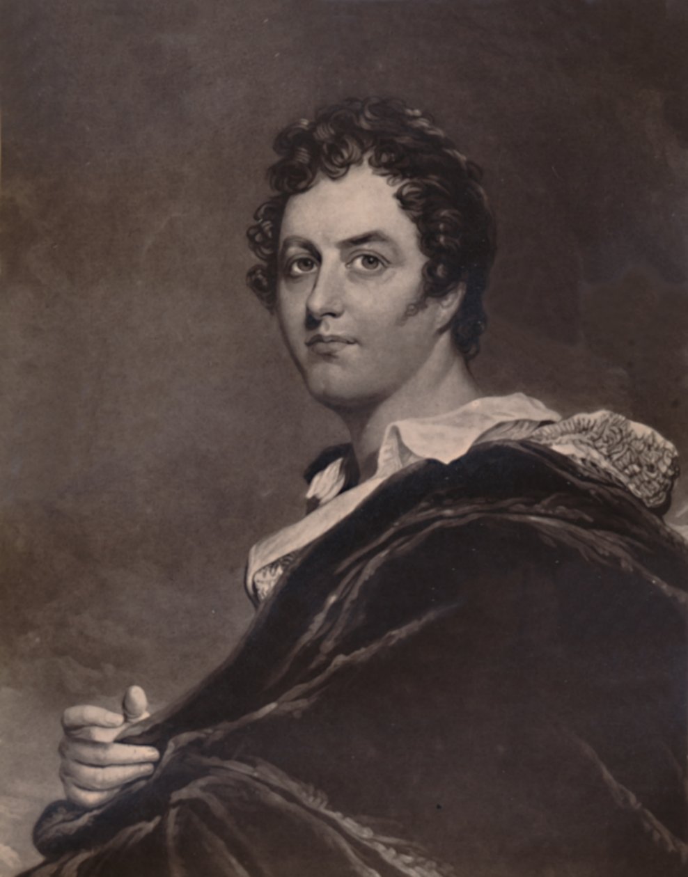 George Noel Gordon Byron, Lord Byron, englantilainen runoilija, 1894 tekijältä Charles Turner