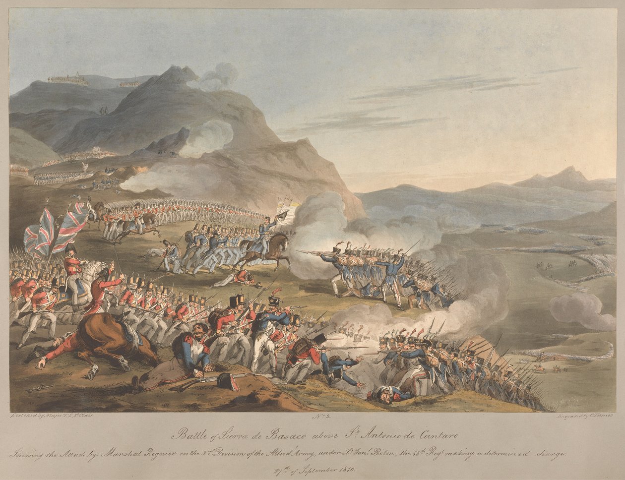 Nro 2  Sierra de Basacon taistelu St. Antonio de Cantaron yläpuolella tekijältä Charles Turner