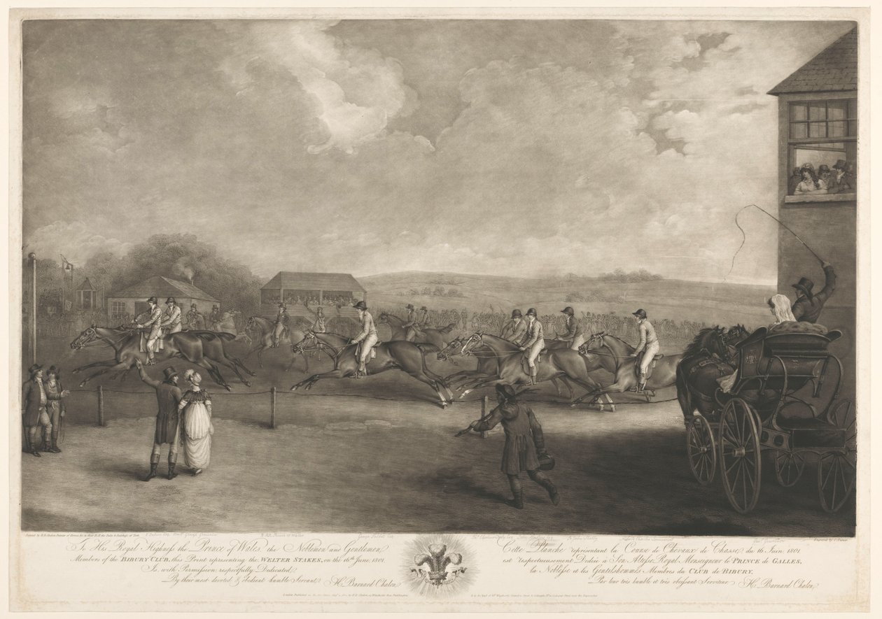 Hevoskilpailut Welter Stakesissa 16. kesäkuuta 1801 tekijältä Charles Turner