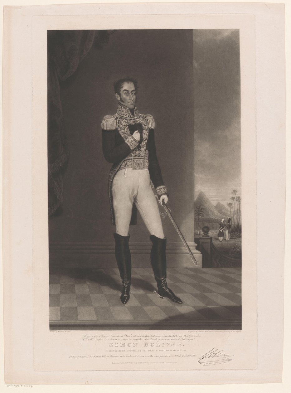 Portree van Simón Bolívar tekijältä Charles Turner