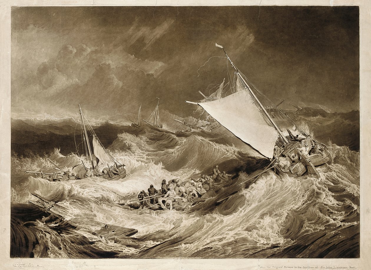 Laivan hylky, 1807 tekijältä Charles Turner