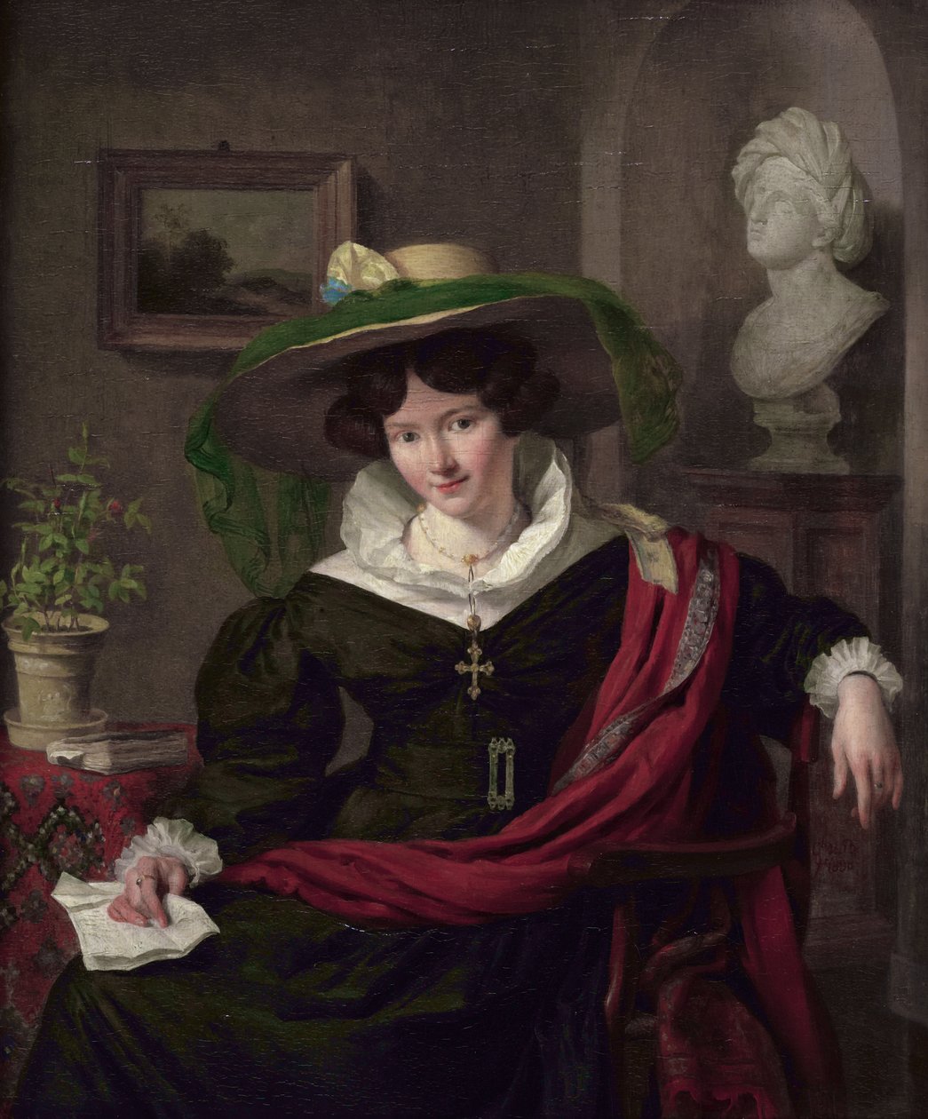 Louis Royerin vaimon Carolina Frederica Kerstin muotokuva tekijältä Charles van Beveren