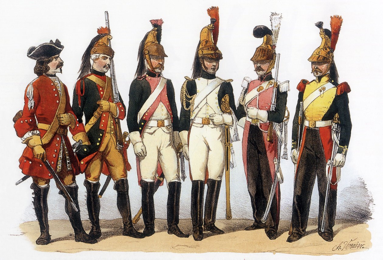 Ranskan armeijan univormut: Dragoons tekijältä Charles Vernier