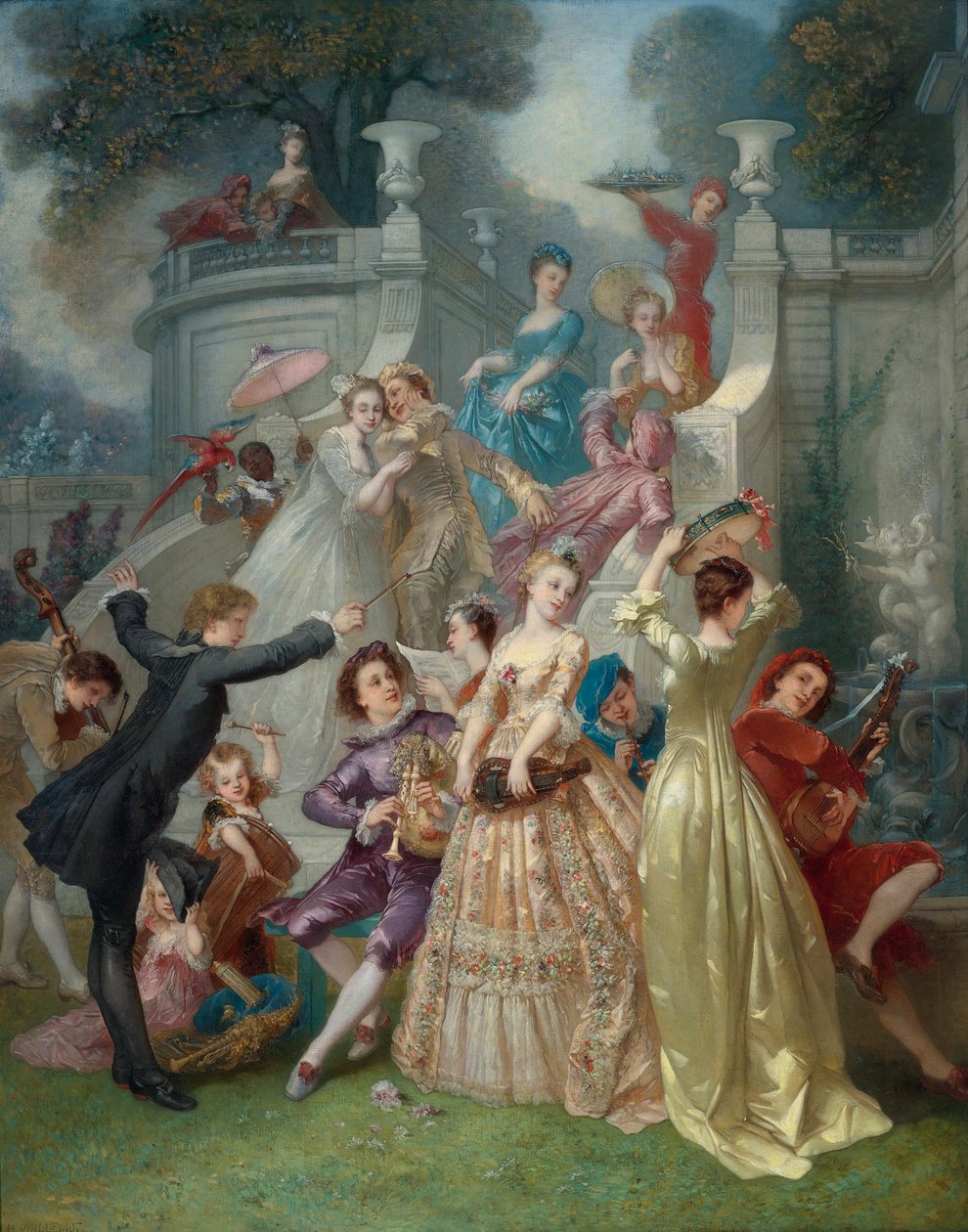 Oi nuoriso! Elämän kevät! Oi kevät! Vuoden nuoriso! par Voillemot, Andre-Charles (1823-1893). Öljy kankaalle, koko: 163,5x131, , Yksityiskokoelma tekijältä Charles Voillemot