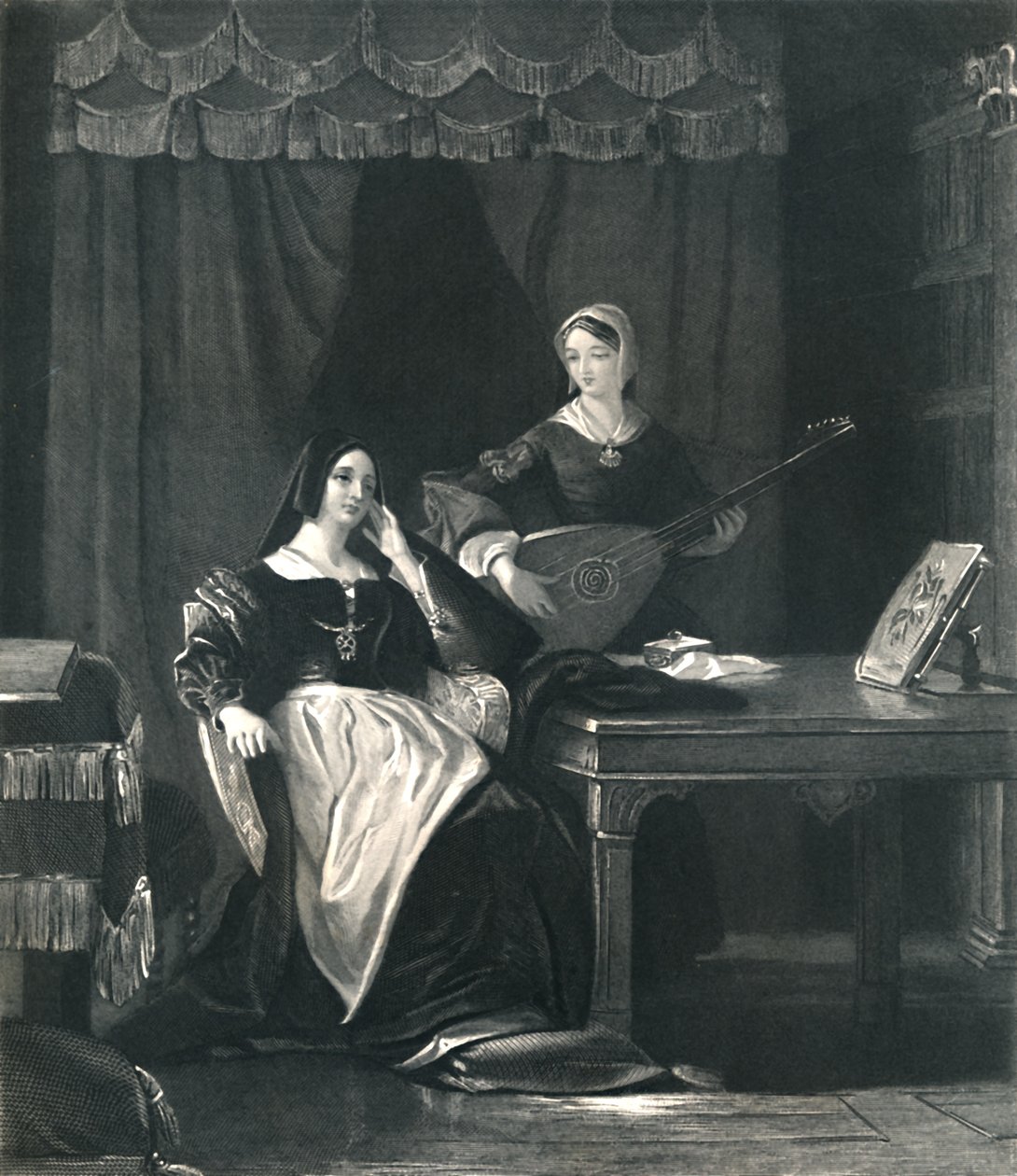 Kuningatar Katherine King Henry VIII, 1870 tekijältä Charles W. Sharpe