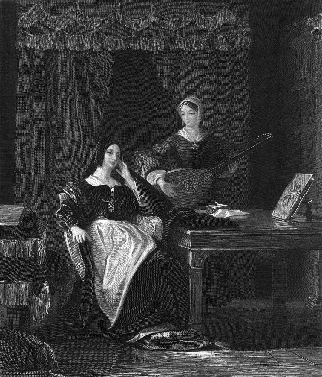 Kuningatar Katherine, Englannin Henrik VIII:n kuningatar puoliso, 1800-luku. tekijältä Charles W. Sharpe