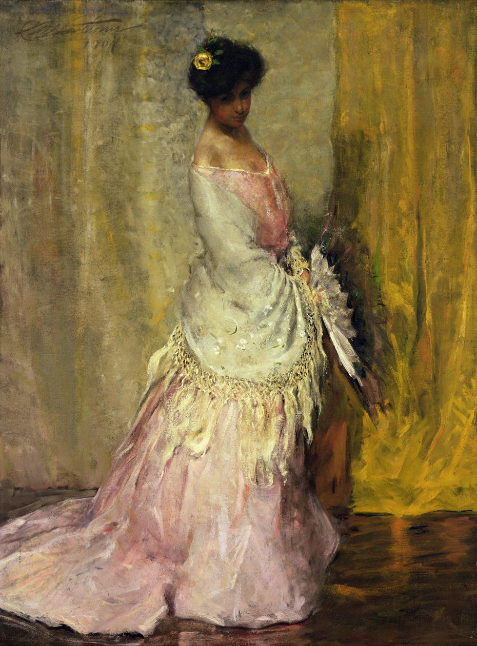 Tyttö keltaisessa huivissa tekijältä Charles Webster Hawthorne