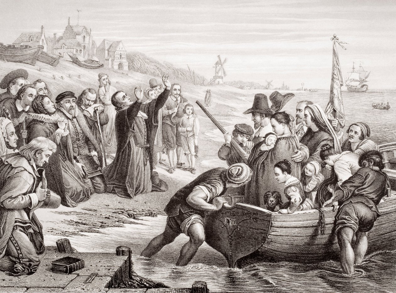 Pyhiinvaeltajien isien lähtö Delft Havenista heinäkuussa 1620, 