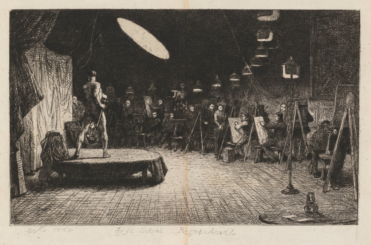 Life School Royal Academy, 1865. tekijältä Charles West Cope