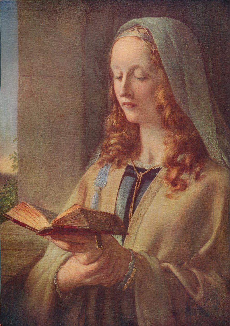 Neitsytmeditaatio, 1847, c1915 tekijältä Charles West Cope
