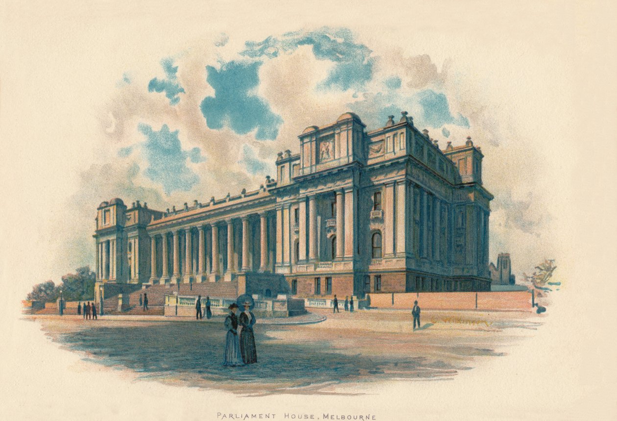 Parlamenttitalo, Melbourne, 1890 tekijältä Charles Wilkinson