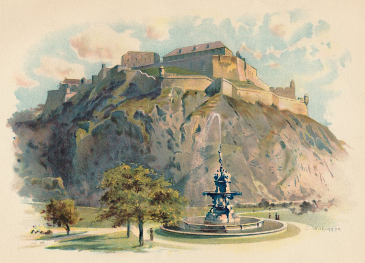 Castle Rock, Edinburgh, 1890 tekijältä Charles Wilkinson
