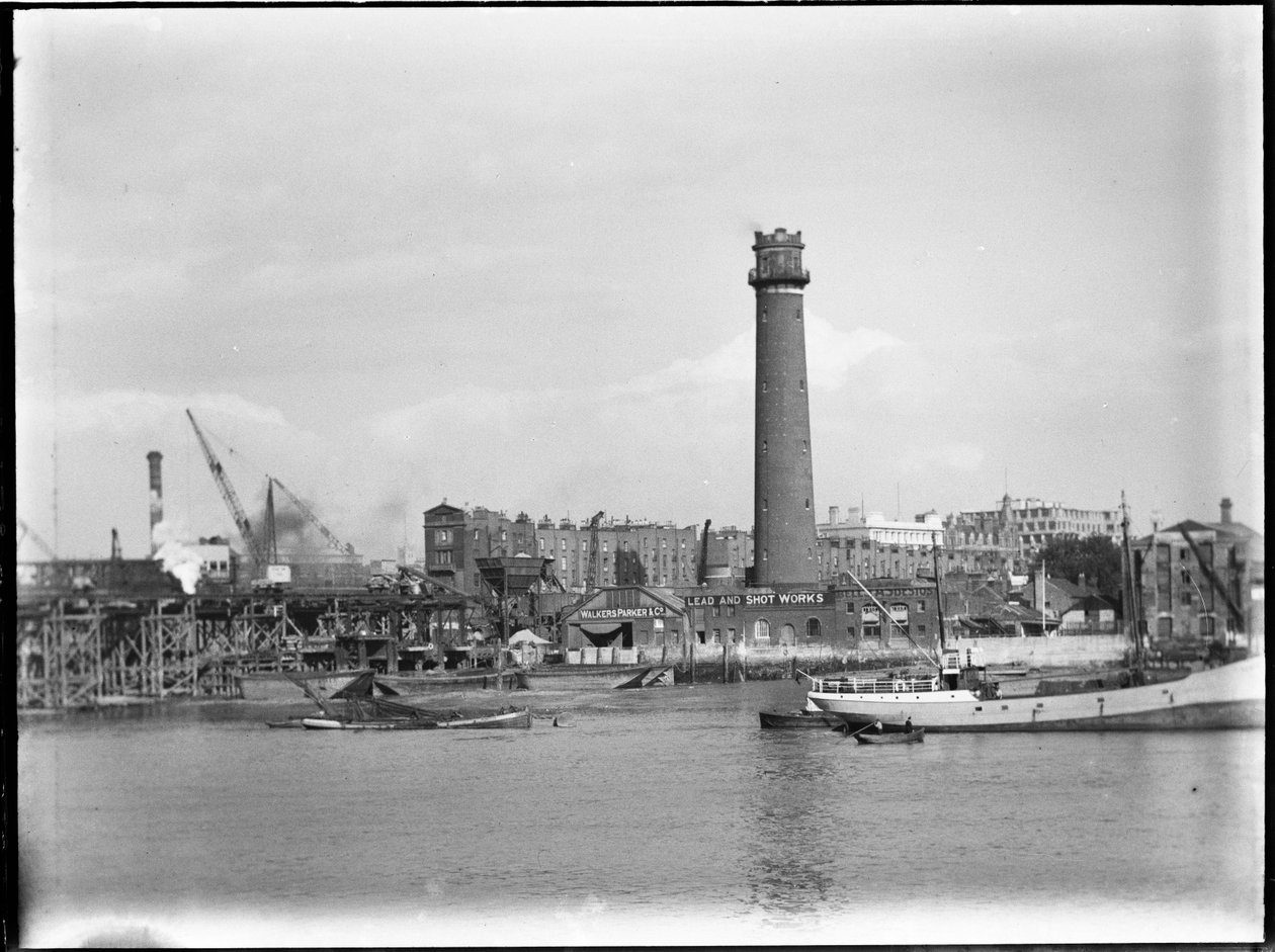 Shot Tower ja Lead Works, Belvedere Road, Lambeth, Greater London Authority, 1936. tekijältä Charles William Prickett