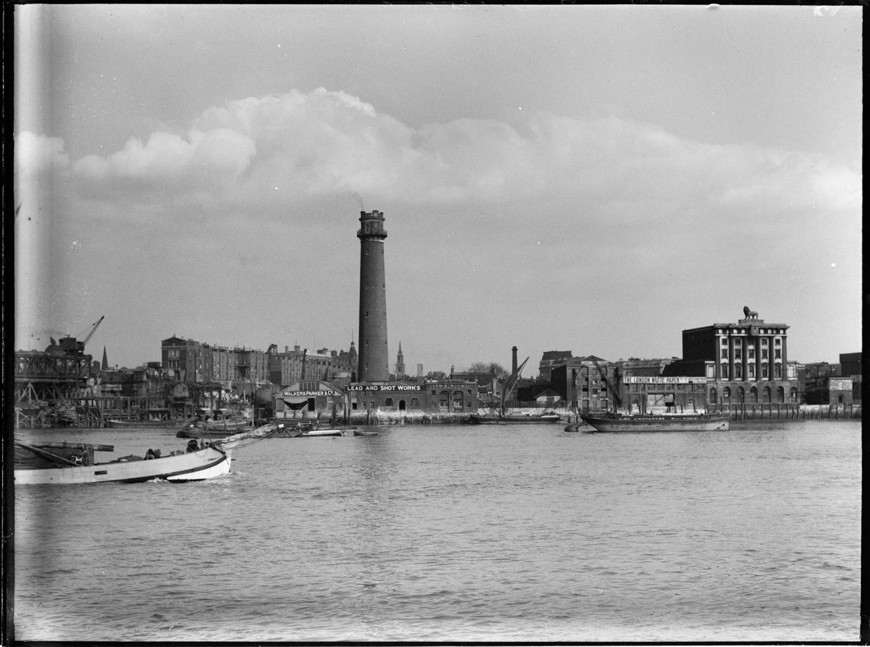 Shot Tower ja Lead Works, Belvedere Road, Lambeth, Greater London Authority, 1936. tekijältä Charles William Prickett